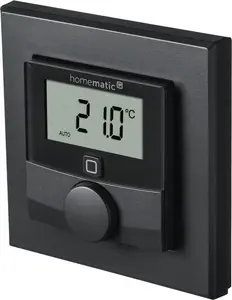 Цифровой термостат Homematic IP 159820A0 — антрацит, светодиодный дисплей, питание от батареек (AAA), IP20