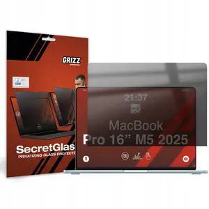 Screen privacy film GrizzGlass SecretGlass for Apple MacBook Pro 16 (compatible with M1/M2/M3/M4/M5)
