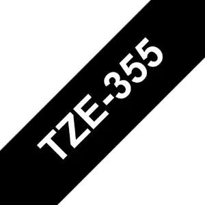 Laminated label tape Brother TZe 24mm white on black, 8 m (tape width 2.4 cm)