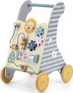Деревянный толокар viga toys 44028 — прогулочная игрушка для обучения ходьбе и равновесию