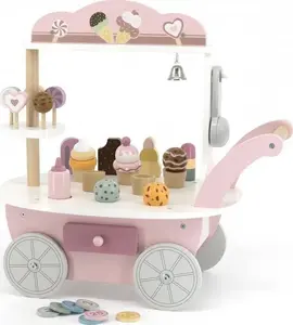 Wooden Playset viga toys PolarB 3-in-1 Shop, Bakery & Ice Cream Parlor