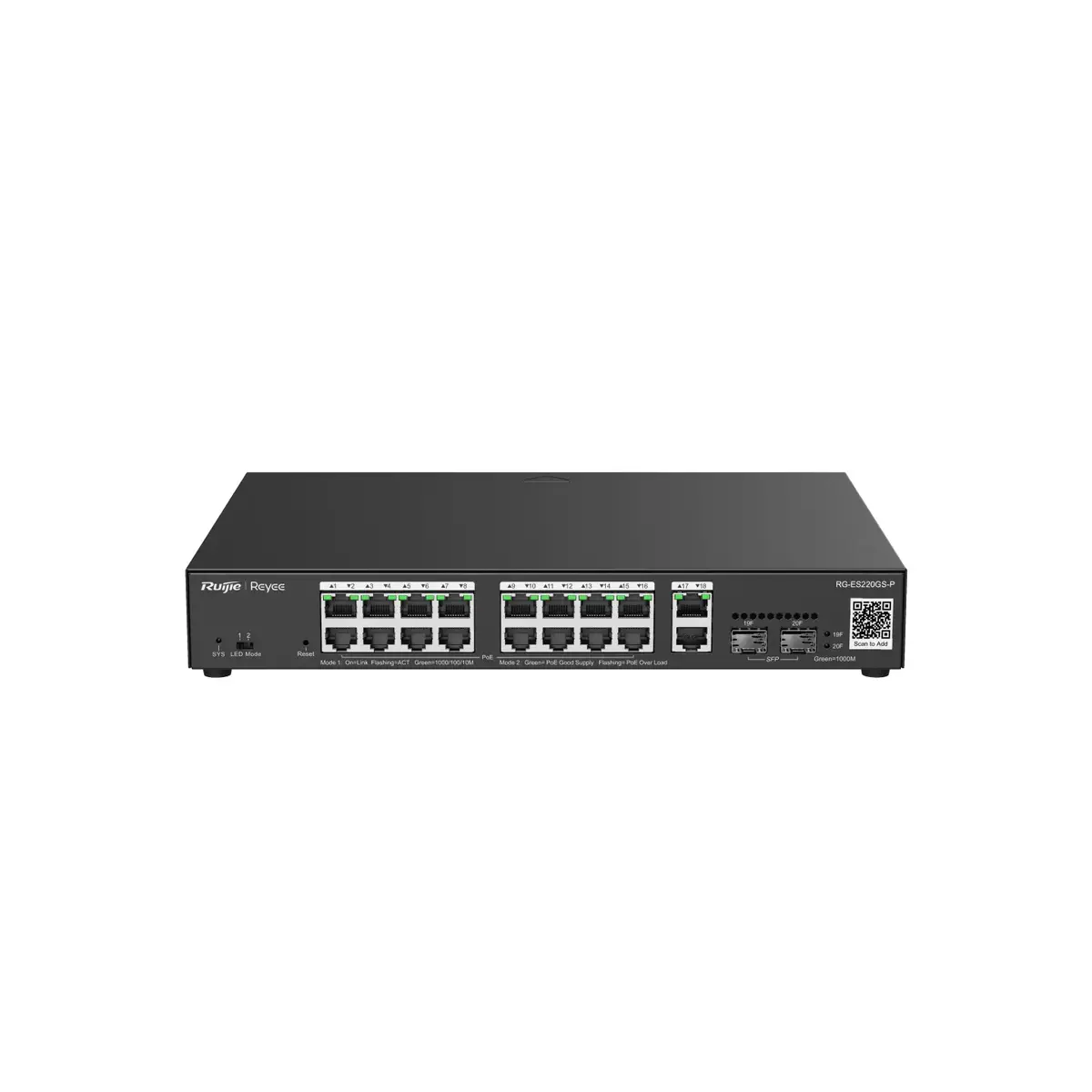 Ruijie RG-ES220GS-P управляемый L2 Gigabit PoE коммутатор Photo 2