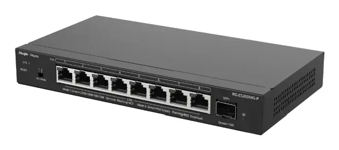 RUIJIE RG-ES209MG-P управляемый L2 коммутатор 8×2.5G Photo 3