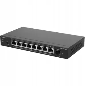 Коммутатор управляемый L2 RUIJIE RG-ES209MG-P — 8× 2.5G RJ-45, PoE (54 В), 60 Гбит/с, 4000 MAC, чёрный