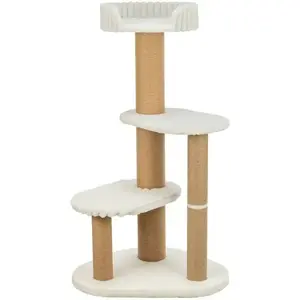 Cat house Feandrea TRIXIE 48133 — indoor plush polyester, 750×550×1320 mm, beige/white