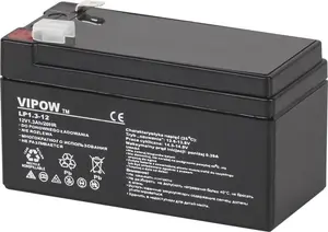 Noslēgts svina-skābes lādējamais akumulators VIPOW 12V 1.3Ah BAT0213 — VRLA/AGM risinājums rezerves barošanai un elektronikai