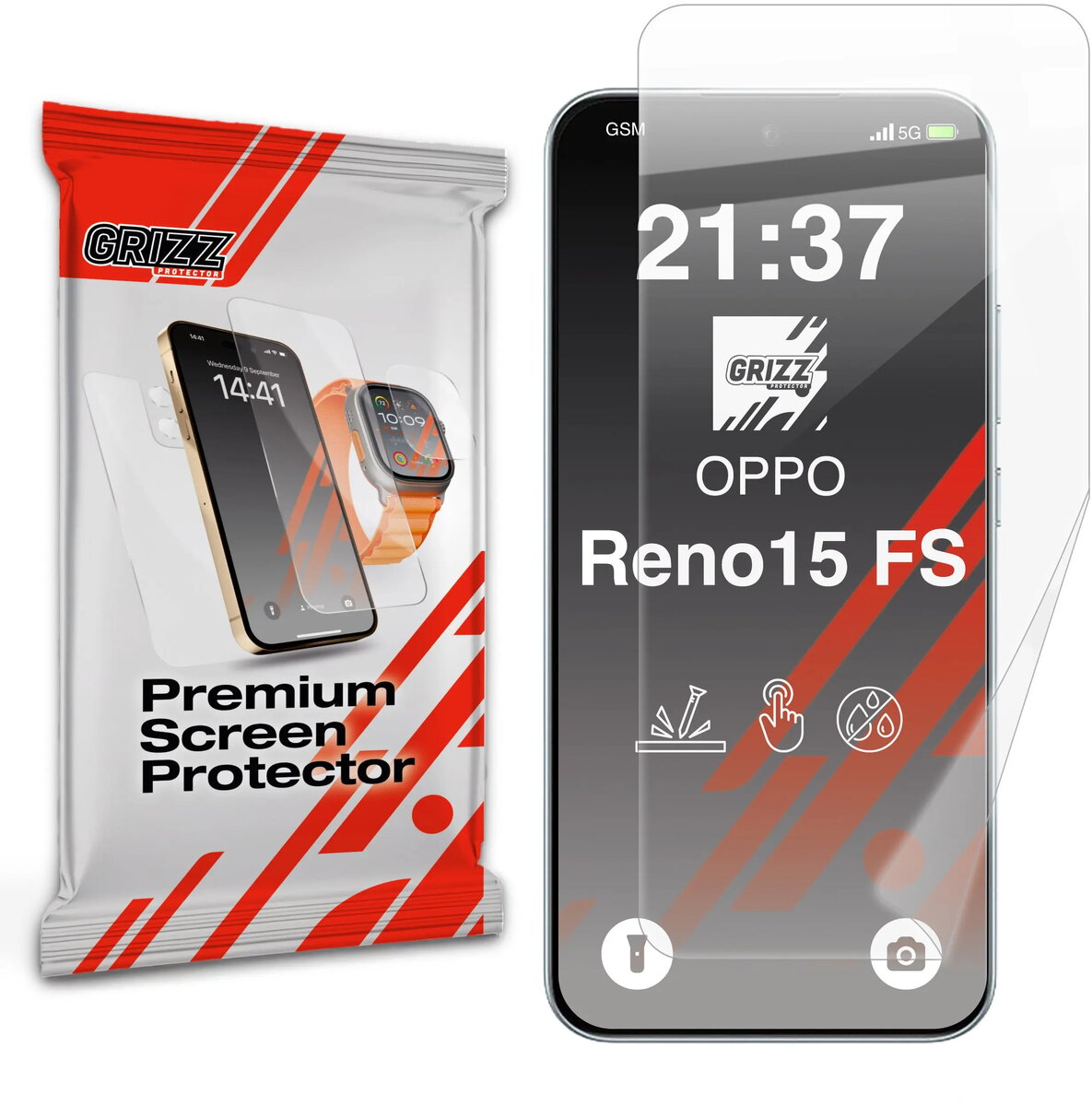 Aizsargplēve GrizzGlass CeramicFilm priekš Oppo Reno15