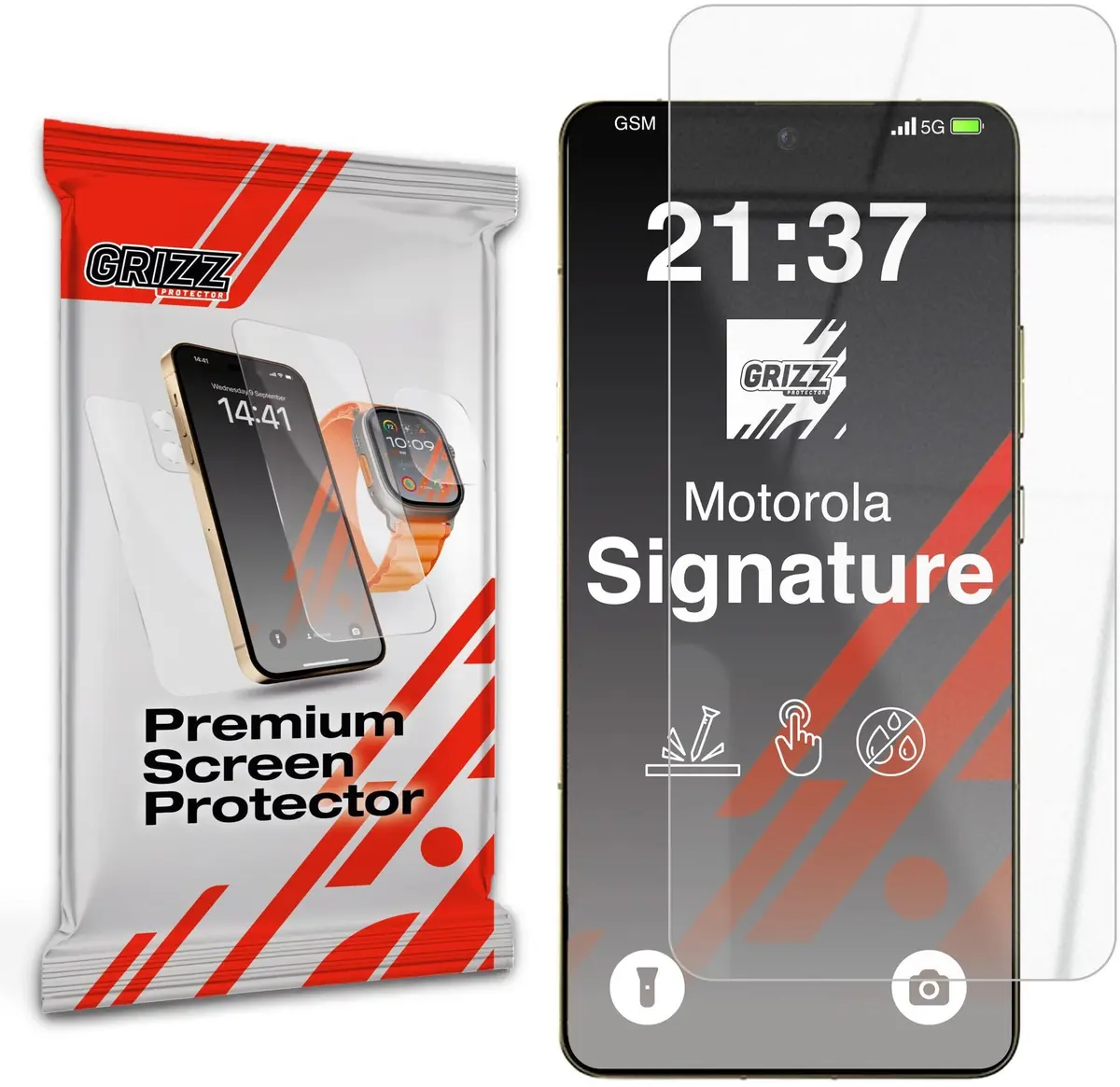 Aizsargstikls GrizzGlass HybridGlass priekš Motorola Signature