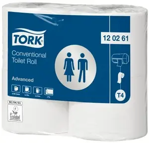 Туалетная бумага Tork Conventional Toilet Roll — 496 листов, 69,4 м, белая