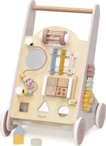 Деревянный толокар viga toys PolarB 6221 — розовый развивающий ходунок