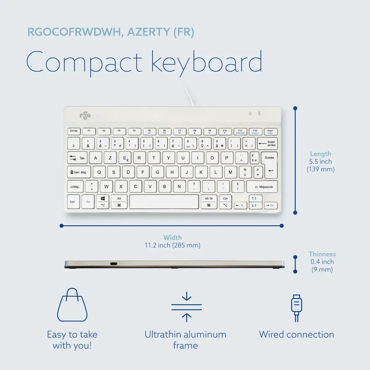 R-GO Tools Compact Break эргономичная компактная клавиатура Photo 12