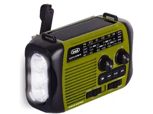 Pārnēsājams radio Trevi RA 7F30 BT — Analogs uztvērējs, AM/FM/SW, MicroSD, Iebūvēta 5V Li baterija, Melni zaļš