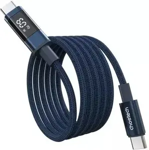 USB-C to USB-C Cable CHOETECH PD60W Digital Display 1.2 m Nylon — blue