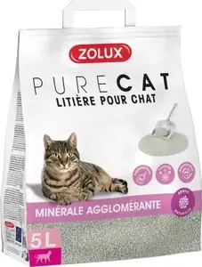 Clumping Cat Litter ZOLUX Pure Cat Unscented 5 L