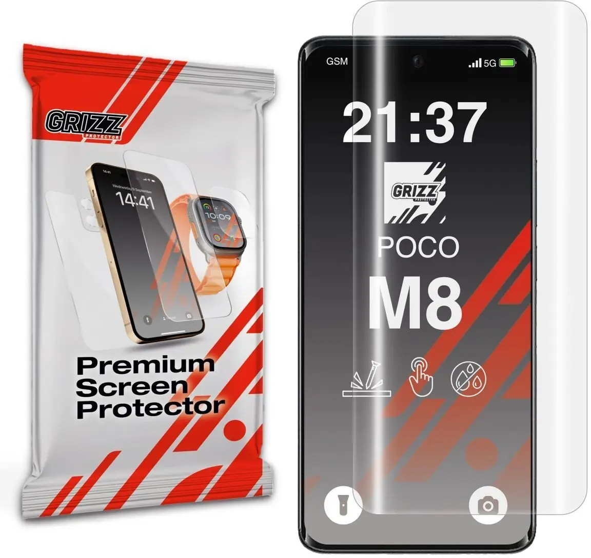 Hidrogelu ekrāna aizsargplēve GrizzGlass Hydrofilm priekš