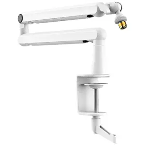 Microphone Boom Arm Stand Fifine BM88 Low-Profile Arm Stand White — desk-mounted adjustable microphone arm