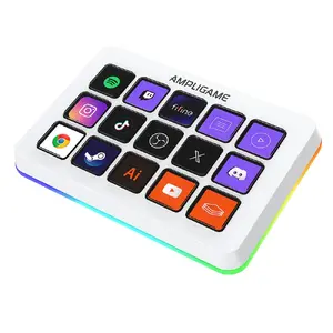 Fifine Ampligame D6 Stream Deck White — programmējama straumēšanas pults, kompakta 6-pogu izkārtojums