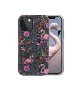 Защитный чехол dbramante1928 Capri для iPhone 13 mini — переработанный пластик, для экрана 5,4", принт Tropical Flamingo