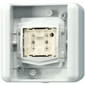 Кнопочный выключатель Jung 8471.02 LED W — проводной, белый, с LED-индикатором