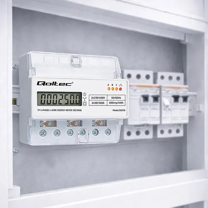 Three-phase energy meter QOLTEC 50978 400V 100A Photo 7