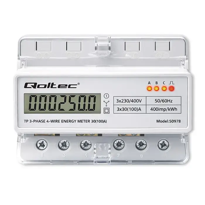 Three-phase energy meter QOLTEC 50978 400V 100A Photo 9