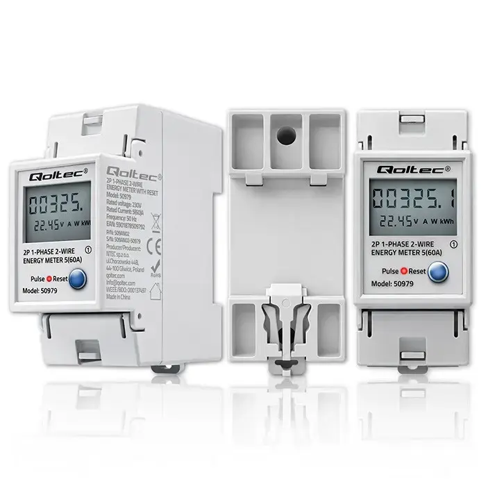 QOLTEC vienfāzes enerģijas skaitītājs DIN 230 V Photo 6