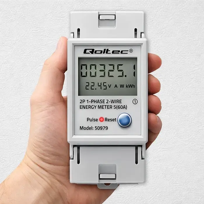 QOLTEC vienfāzes enerģijas skaitītājs DIN 230 V Photo 7