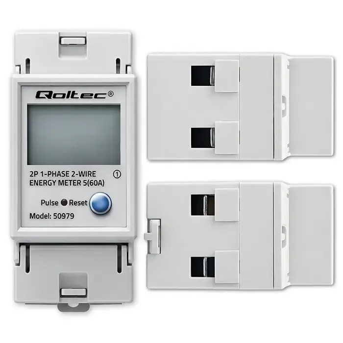 QOLTEC vienfāzes enerģijas skaitītājs DIN 230 V Photo 12