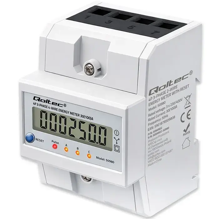 Three-phase energy meter QOLTEC 50980 Photo 7