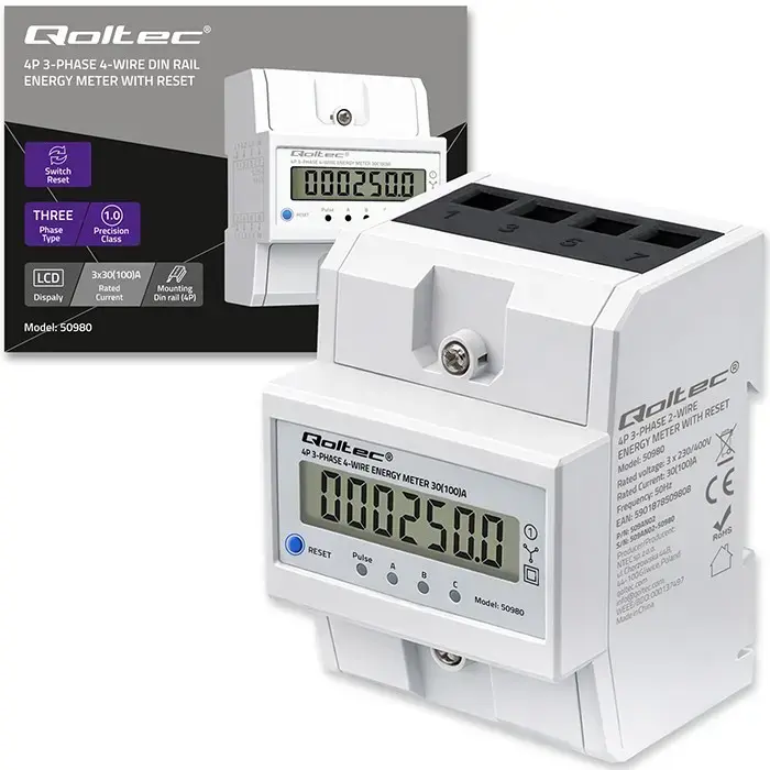 Three-phase energy meter QOLTEC 50980 Photo 16