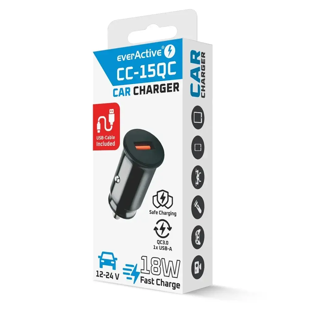 Auto lādētājs everActive CC-15QC QC3.0 Photo 10