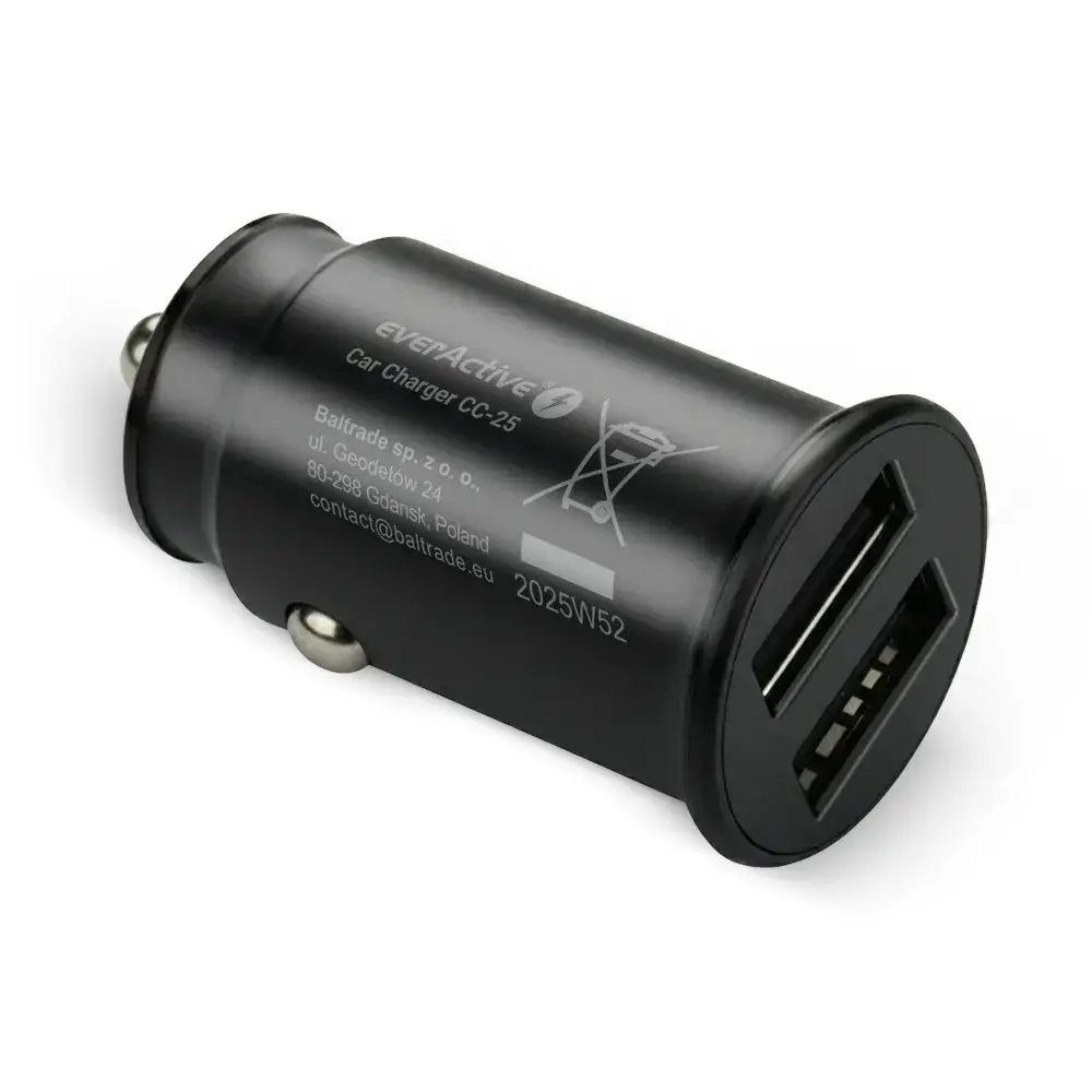 Autolādētājs everActive CC-25 2x USB 12 W Photo 3