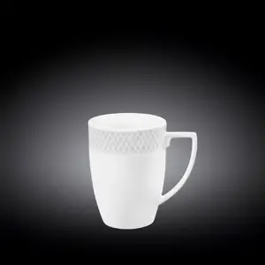 Porcelain cup set Wilmax Julia 350 ml — 2 pieces, white