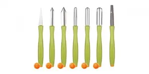 Carving Decoration Set PRESTO by Tescoma, 7 pcs — 6 carving knives, ceramic sharpener, storage box, stainless steel