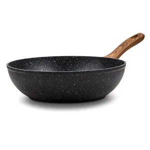 Сковорода NAVA NATURE WOK 28 см, 5-слойное антипригарное покрытие, подходит для индукции, основание Ø 16.5 см
