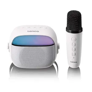 Bluetooth speaker Lenco BTC-020WH with built-in microphone, portable wireless audio