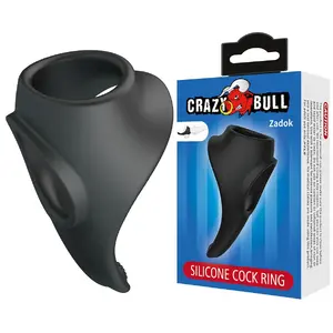 Виброкольцо Crazy Bull Zadok эргономичное с перинеальным стимулятором