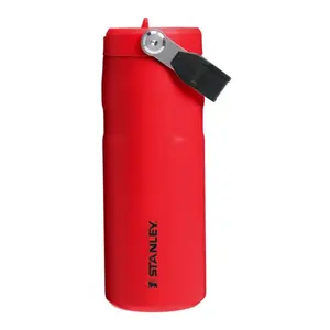 Термобутылка STANLEY The IceFlow Bottle Flip Straw 2.0 0,47 л — тёмно-красная, с трубочкой