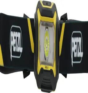 Фонарь-налобник Petzl ARIA 1 — компактный перезаряжаемый налобник, чёрно‑жёлтый