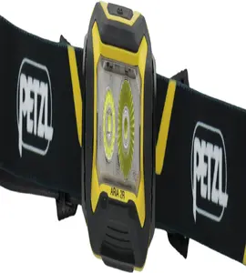 Headlamp Petzl ARIA 2R — rechargeable head torch, black/yellow
