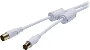 Coaxial cable Vivanco VVAN75FEDBGW — 7.5 m, coaxial connectors, white