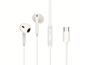 Vadu austiņu komplekts CONCEPTRONIC BRENDAN02W USB-C, intraaurāls, 20–20000 Hz, vads 1,2 m, balts