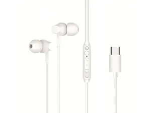 Vadu in-ear austiņas CONCEPTRONIC BRENDAN03W — USB‑C, 20–20000 Hz, kabelis 1,2 m, balts