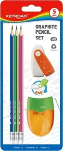 School set Keyroad KEYROAD KR971849 — 5 stationery items, blister pack, assorted colors