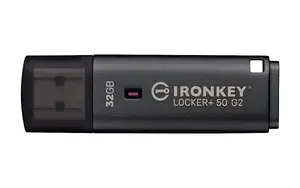 USB-накопитель KINGSTON IronKey Locker Plus 50 G2 32 ГБ, USB 3.2 Gen 1 Type-A, AES-256, FIPS 197