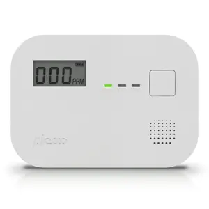 Carbon monoxide detector Alecto COA3910 — electrochemical CO sensor, battery-powered, white, 110×78×37 mm
