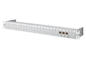 Patch panel 1U MetzConnect 130920-E — 10 Gigabit RJ-45, IEEE 802.3af/at/an, rack mount, grey, 482×44.5×95 mm