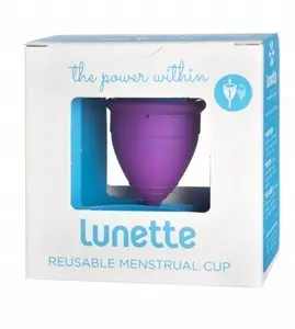 Menstruālā kausiņa Lunette 41 mm — 41 mm diametrs, atkārtoti lietojams, violets