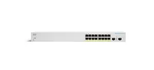Managed L2 Gigabit Ethernet Switch Cisco CBS220-16T-2G — 16 x 10/100/1000 RJ‑45, 2 x Gigabit SFP, 36 Gbit/s, MAC 8192, white, rack-mount