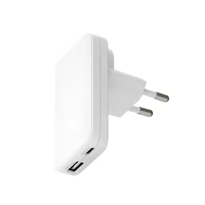 d bramante dbramante1928 Pro EU/US Slim Charger — USB-C 20W + USB-A 18W, White, Indoor AC